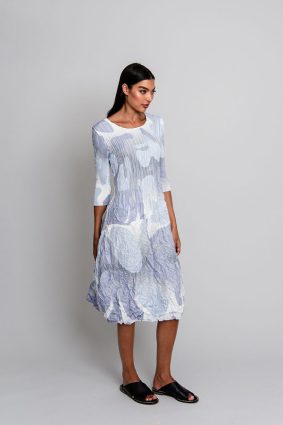 Alquema 3 4 Sleeve Smash Pocket Dress Lyric Blues