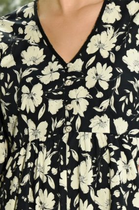 Curate The Guiding Power Dress Black Floral