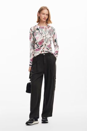 Desigual Pullover Crudo Print