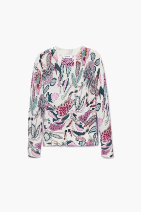 Desigual Pullover Crudo Print