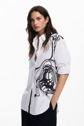 Desigual Shirt Blanco Detail