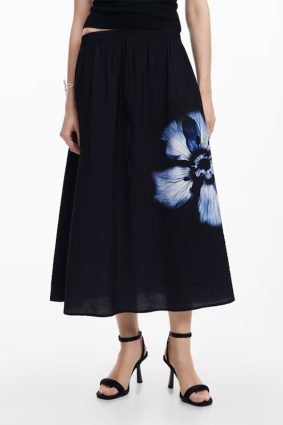 Desigual Skirt Negro Detail