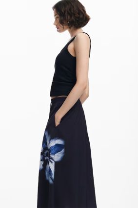 Desigual Skirt Negro Detail