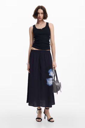 Desigual Skirt Negro Detail