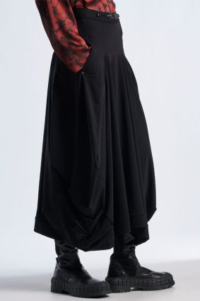 High Melodic Bubble Skirt Black