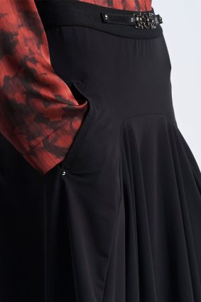 High Melodic Bubble Skirt Black
