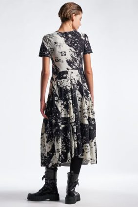 High Mesmerize Tulip Dress Black Splash Floral