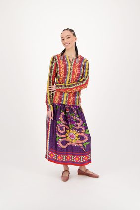 Me369 Ilana Short Printed Cardigan Love