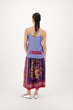 Me369 Vanessa Printed Midi Skirt Dragon