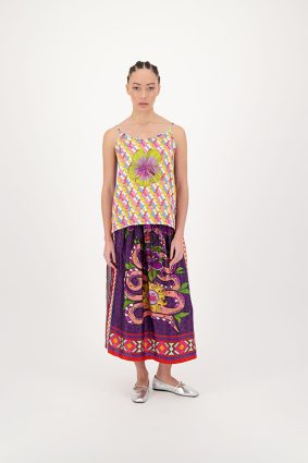 Me369 Vanessa Printed Midi Skirt Dragon