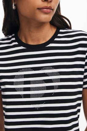 Desigual T-Shirt Blanco Lino