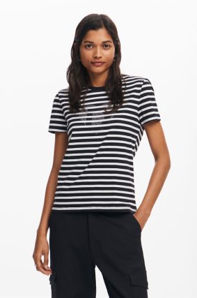 Desigual T-Shirt Blanco Lino