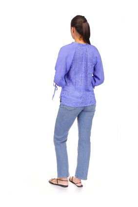 Johnny Was Yiprianne Blouse Bonita Baja Blue Bjb