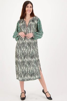 Me369 Hanna Placket Dress Safari