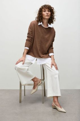 Mela Purdie Arc Sweater Mocha Marl