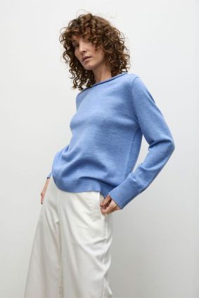 Mela Purdie Roll Sweater Chambray Marl