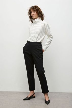 Mela Purdie Zip Front Sweater Cream Black