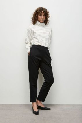 Mela Purdie Zip Front Sweater Cream Black