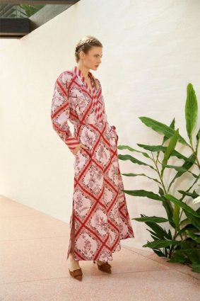 The Dreamer Label Chloe Dahlia Blouse Red