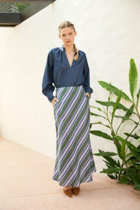 The Dreamer Label Chloe Denim Blouse