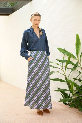 The Dreamer Label Chloe Denim Blouse