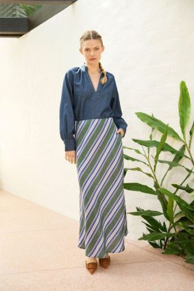 The Dreamer Label Chloe Denim Blouse