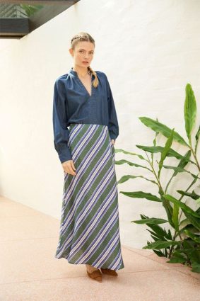 The Dreamer Label Chloe Denim Blouse