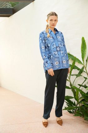 The Dreamer Label River Bird Shirt Blue