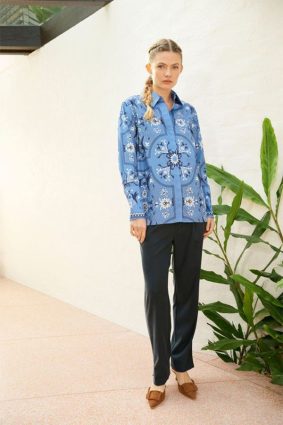 The Dreamer Label River Bird Shirt Blue