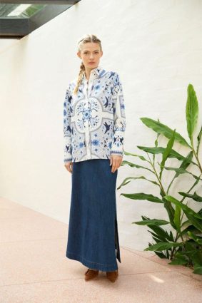 The Dreamer Label River Bird Shirt White