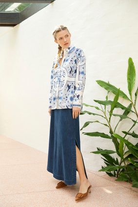 The Dreamer Label River Bird Shirt White