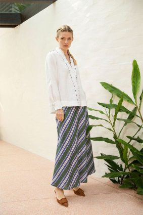 The Dreamer Label Skye linen Blouse White