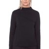 UP! Butter Turtleneck Top Black