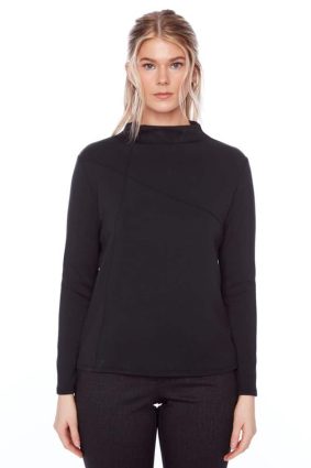 UP! Butter Turtleneck Top Black