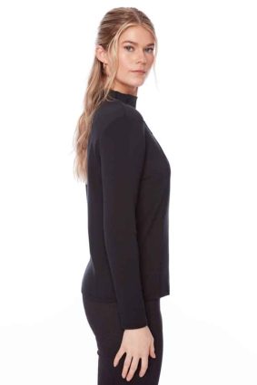 UP! Butter Turtleneck Top Black