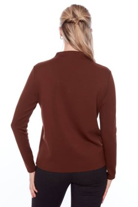 UP! Butter Turtleneck Top Truffle
