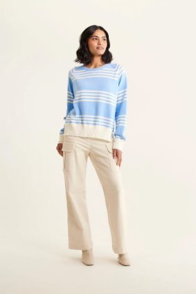 Alessandra Cascade Sweater Cornflower