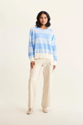 Alessandra Cascade Sweater Cornflower