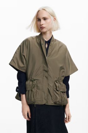 Desigual Poncho Kaki