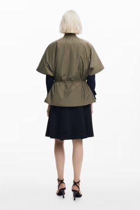 Desigual Poncho Kaki