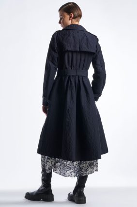 High Opinion Trench Coat Navy Blue