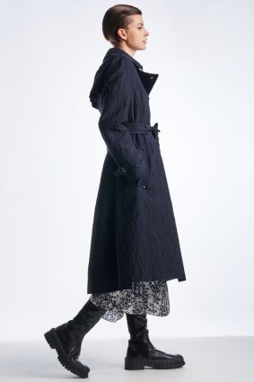 High Opinion Trench Coat Navy Blue