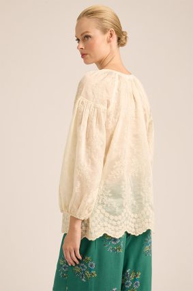 Lola Twenty Waterfall Top Lace Cream