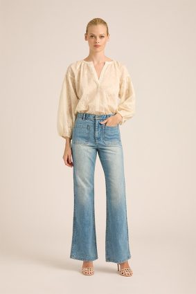 Lola Twenty Waterfall Top Lace Cream