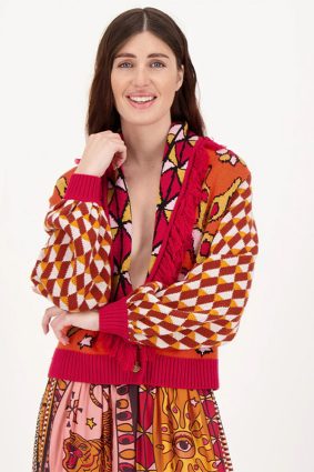 Me369 Etta Short Cardigan Sunset