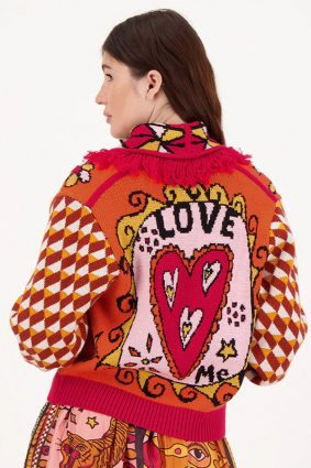 Me369 Etta Short Cardigan Sunset