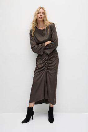 Mela Purdie LS slice Neck Plaza Top Leather