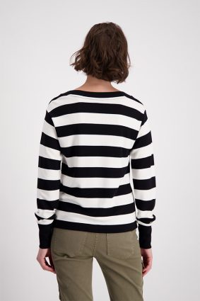Monari Round Neck Jersey Schwarz Stp