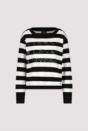 Monari Round Neck Jersey Schwarz Stp