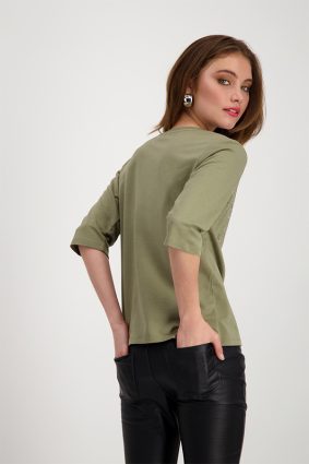 Monari Round Neck T-Shirt Green Tea